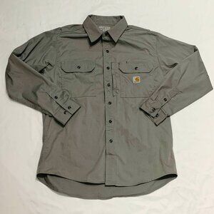 Men's Carhartt Long Sleeve Vented Ripstop Work Shirt LS-RG 396-30 Uniform B223 L